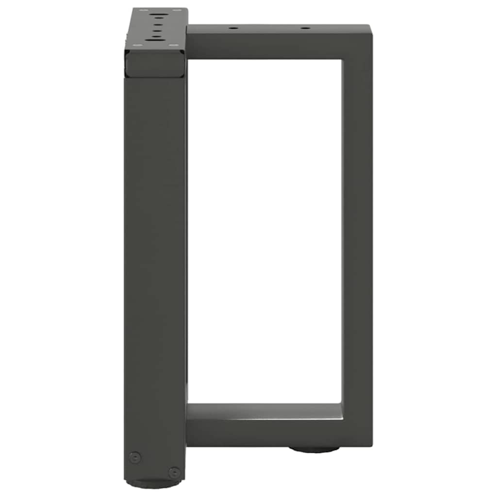 Anthracite Steel T-Shaped Coffee Table Legs 2pcs, Adjustable Height