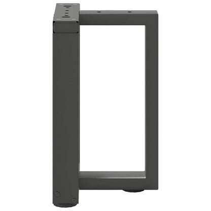 Anthracite Steel T-Shaped Coffee Table Legs 2pcs, Adjustable Height