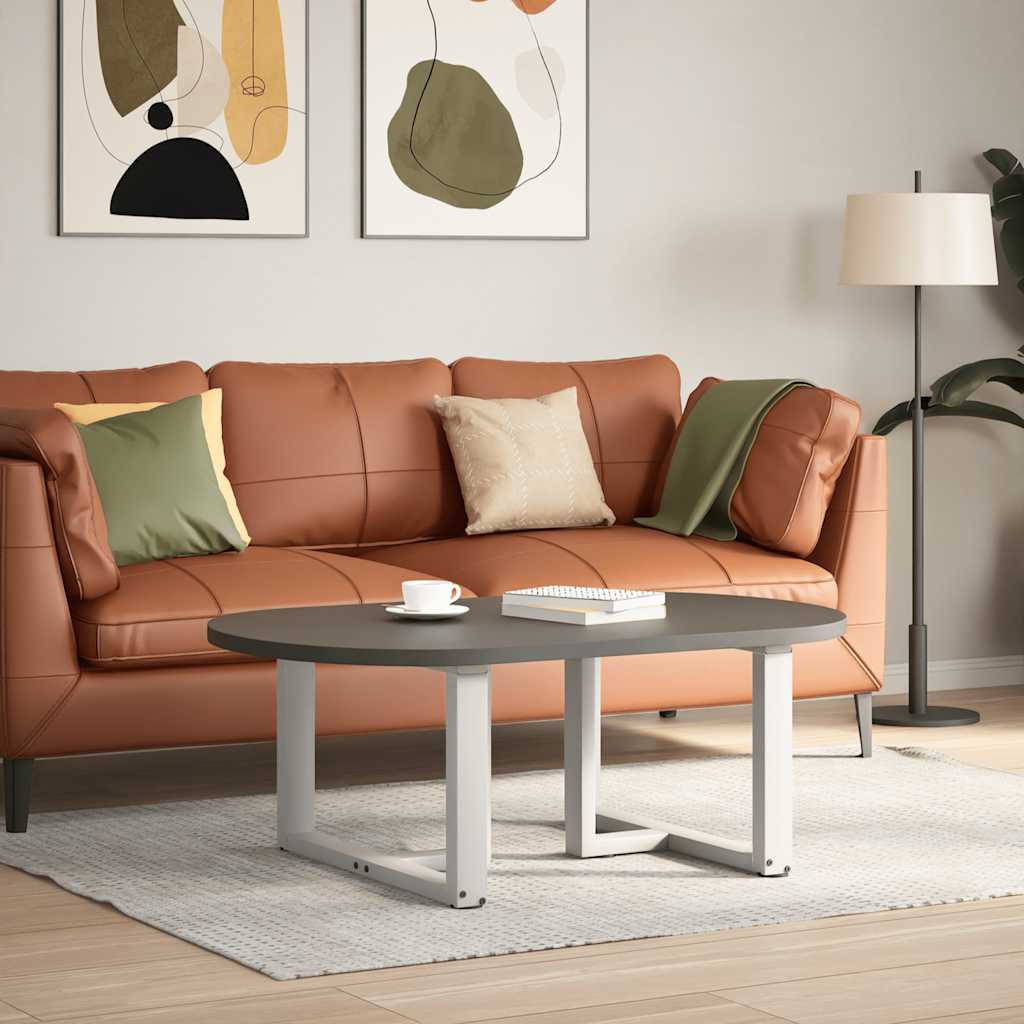T-Shaped Steel Coffee Table Legs, White, Adjustable Height, 2pcs