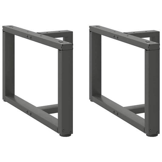 Anthracite Steel T-Shaped Coffee Table Legs 2 pcs 60x25x(42-43)cm