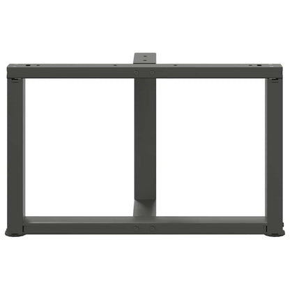 Anthracite Steel T-Shaped Coffee Table Legs 2 pcs 60x25x(42-43)cm