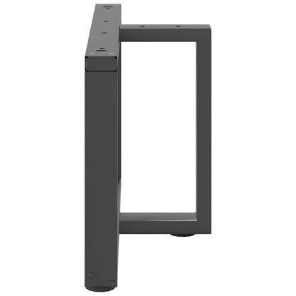 Anthracite Steel T-Shaped Coffee Table Legs 2pcs 70x25x(42-43) cm