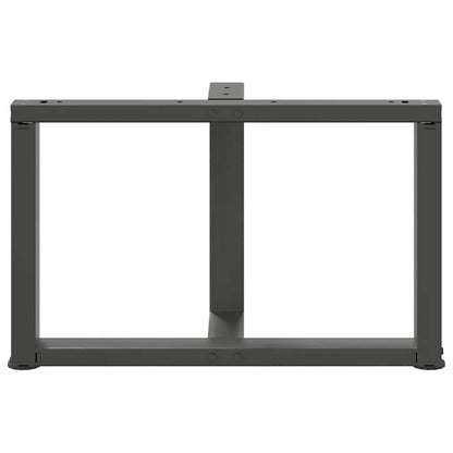 Anthracite Steel T-Shaped Coffee Table Legs 2pcs 70x25x(42-43) cm