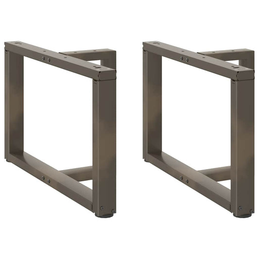Black Steel T-Shaped Coffee Table Legs, 2 Pcs, Adjustable Height