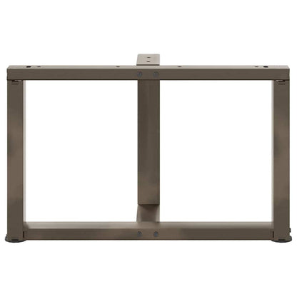 Black Steel T-Shaped Coffee Table Legs, 2 Pcs, Adjustable Height