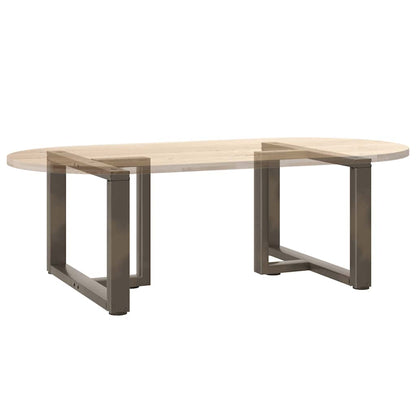 Black Steel T-Shaped Coffee Table Legs, 2 Pcs, Adjustable Height