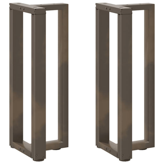 Black Steel T-Shaped Console Table Legs 2pcs Adjustable 25x28x72-73cm