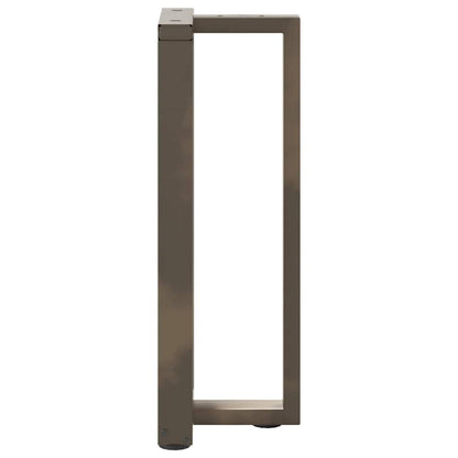 Black Steel T-Shaped Console Table Legs 2pcs Adjustable 25x28x72-73cm