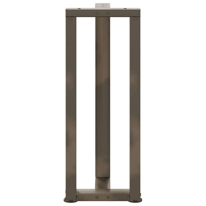 Black Steel T-Shaped Console Table Legs 2pcs Adjustable 25x28x72-73cm