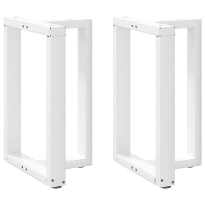 Dining Table Legs T-Shaped 2 pcs White 60x35x(72-73) cm Steel