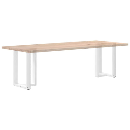 Dining Table Legs T-Shaped 2 pcs White 60x35x(72-73) cm Steel