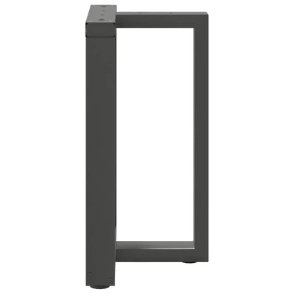 Anthracite Steel T-Shaped Dining Table Legs 2 pcs, Adjustable Height