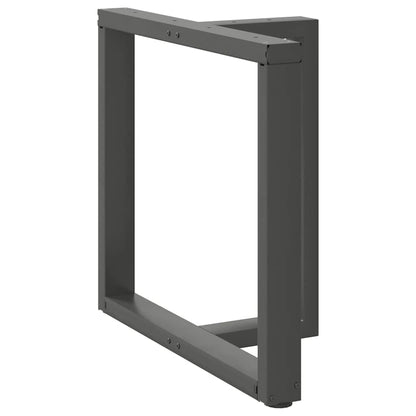 Anthracite Steel T-Shaped Dining Table Legs 2pcs, Adjustable 70x35x72-73cm