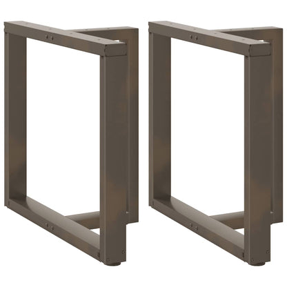 Black Steel T-Shaped Dining Table Legs 2pcs, Adjustable Height 72-73cm