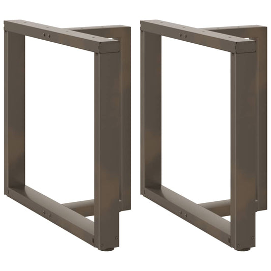 Black Steel T-Shaped Dining Table Legs 2pcs, Adjustable Height 72-73cm