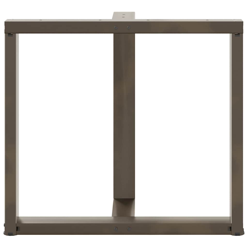 Black Steel T-Shaped Dining Table Legs, 2 pcs, Adjustable Height