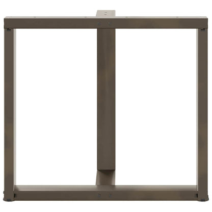 Black Steel T-Shaped Dining Table Legs, 2 pcs, Adjustable Height