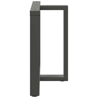 Anthracite Steel T-Shaped Dining Table Legs 2pcs, Adjustable 90x35 cm