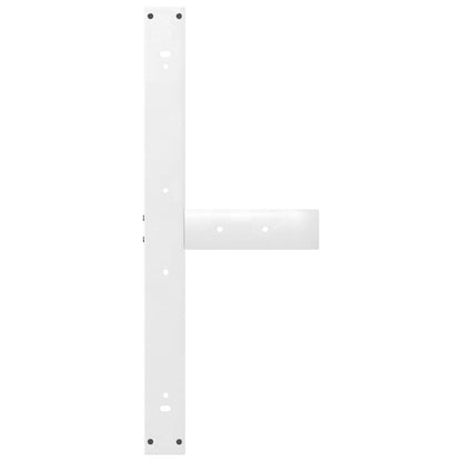 White T-Shaped Steel Dining Table Legs 2pcs, Adjustable Height 72-73 cm