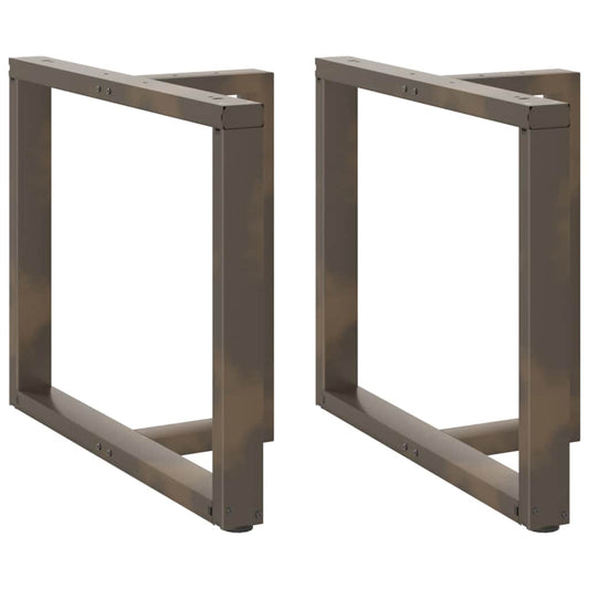 Black Steel T-Shaped Dining Table Legs 2 pcs, Adjustable 100x35 cm