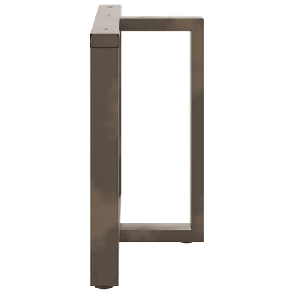 Black Steel T-Shaped Dining Table Legs 2 pcs, Adjustable 100x35 cm