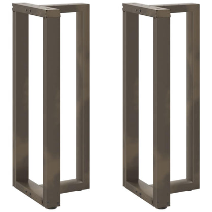 T-Shaped Black Steel Bar Table Legs 2pcs, Adjustable 100-101cm
