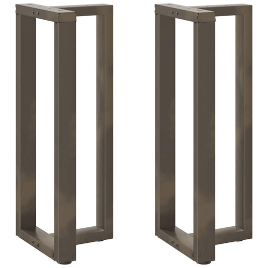 T-Shaped Black Steel Bar Table Legs 2pcs, Adjustable 100-101cm