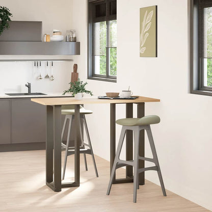 T-Shaped Black Steel Bar Table Legs 2pcs, Adjustable 100-101cm