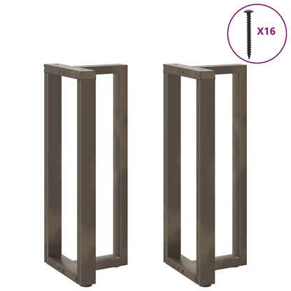 T-Shaped Black Steel Bar Table Legs 2pcs, Adjustable 100-101cm