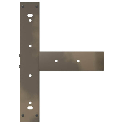 T-Shaped Black Steel Bar Table Legs 2pcs, Adjustable 100-101cm