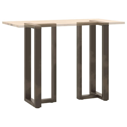 T-Shaped Black Steel Bar Table Legs 2pcs, Adjustable 100-101cm