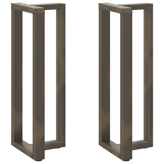 Adjustable Black Steel T-Shaped Bar Table Legs 2pcs 40x35x110-111cm