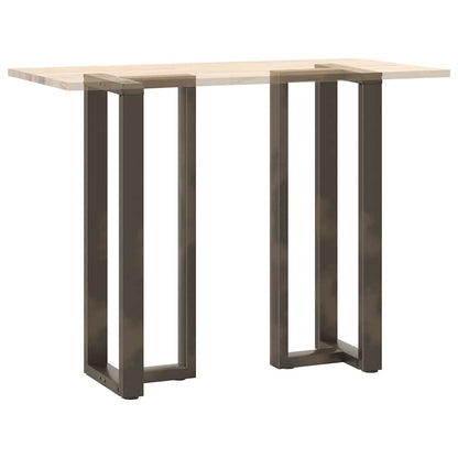 Adjustable Black Steel T-Shaped Bar Table Legs 2pcs 40x35x110-111cm