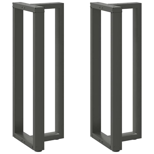 Anthracite Steel T-Shaped Bar Table Legs 2pcs 50x35x(110-111) cm
