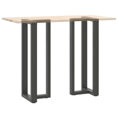 Anthracite Steel T-Shaped Bar Table Legs 2pcs 50x35x(110-111) cm