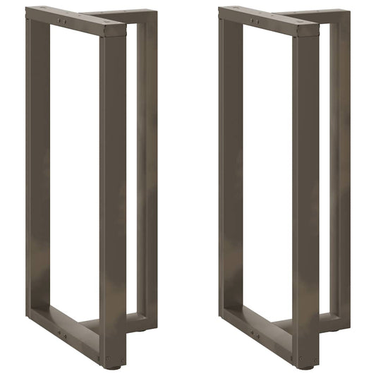 Black Steel T-Shaped Bar Table Legs, Adjustable Height, 2 pcs