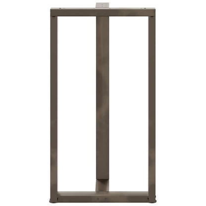 Black Steel T-Shaped Bar Table Legs, Adjustable Height, 2 pcs