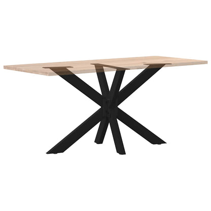 Dining Table Leg Spider Shape Black 120x68x(72-73) cm Steel
