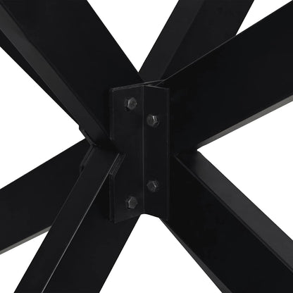 Dining Table Leg Spider Shape Black 120x68x(72-73) cm Steel