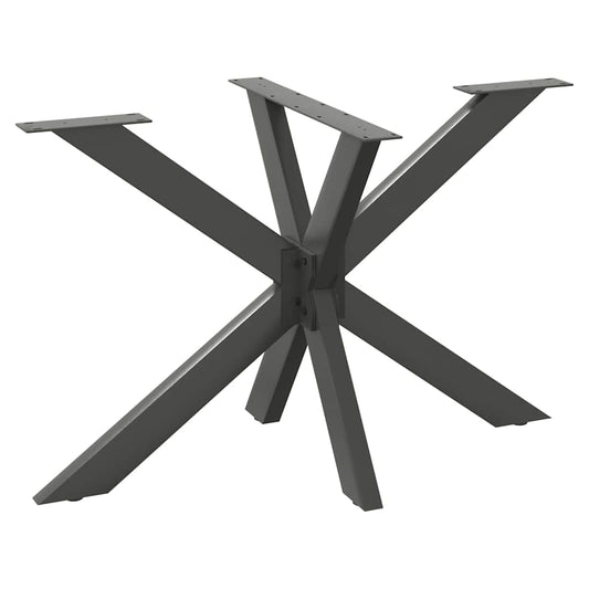 Dining Table Leg Spider Shape Anthracite 120x68x(72-73) cm Steel