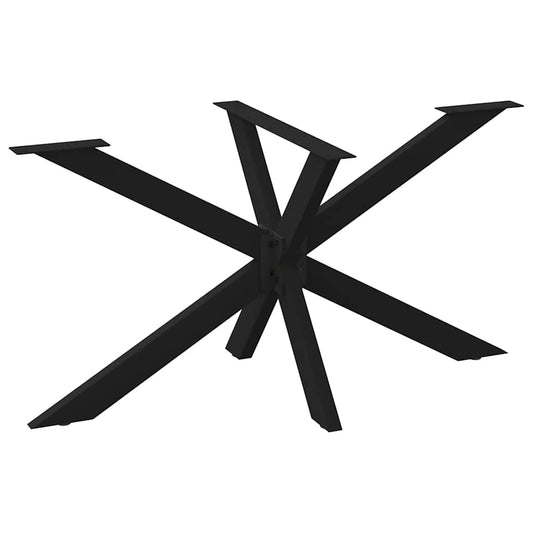 Dining Table Leg Spider Shape Black 150x78x(72-73) cm Steel