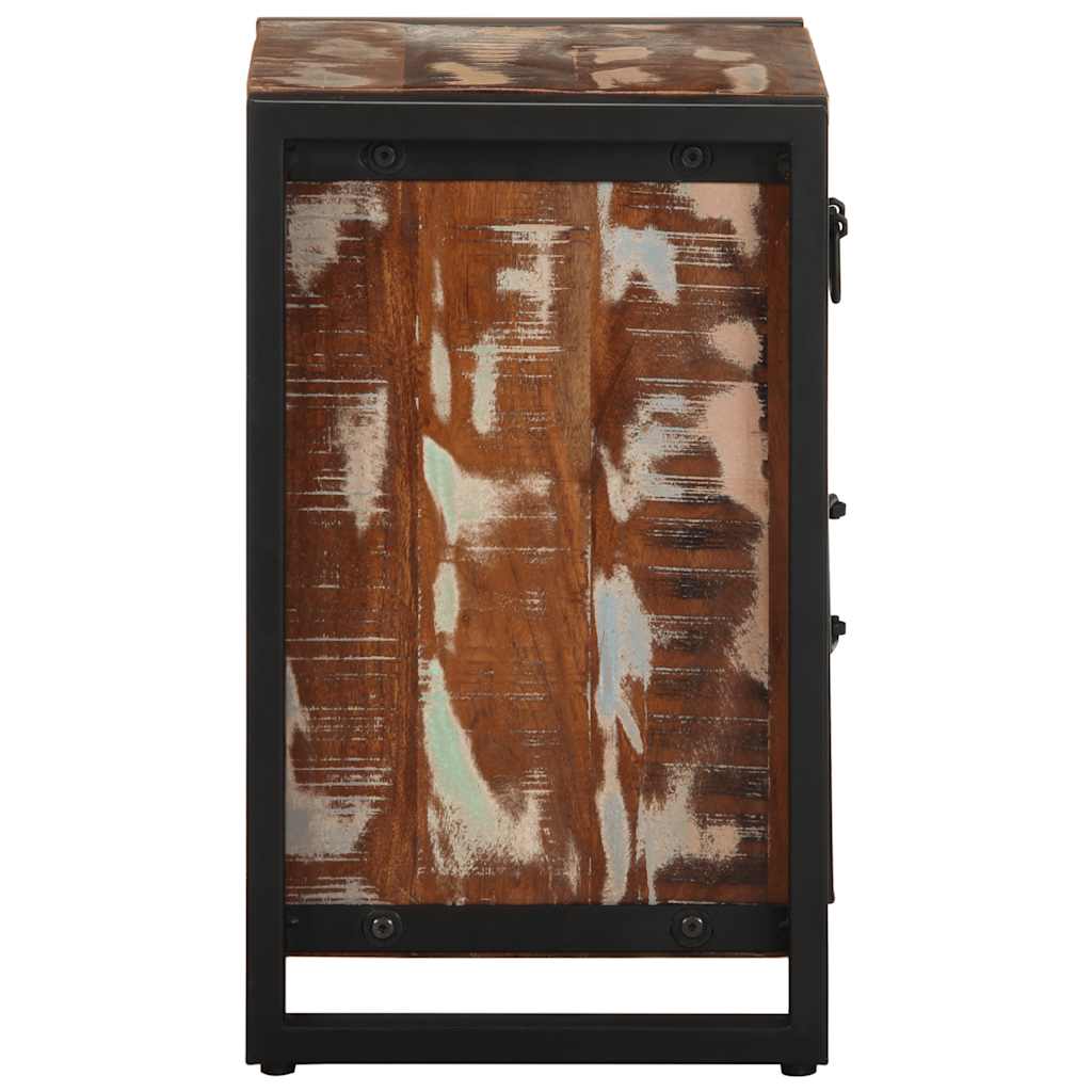 Multicolour Bedside Cabinet 40x30x50 cm - Solid Reclaimed Wood