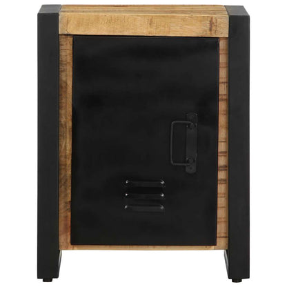 Solid Mango Wood Bedside Cabinet 40x30x51 cm - Rustic Style