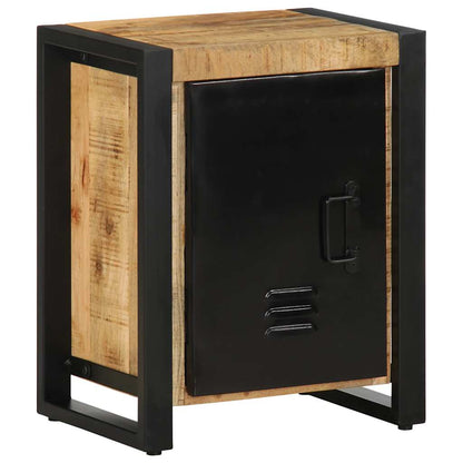 Solid Mango Wood Bedside Cabinet 40x30x51 cm - Rustic Style