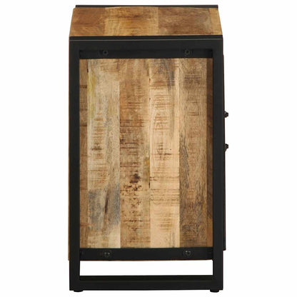 Solid Mango Wood Bedside Cabinet 40x30x51 cm - Rustic Style