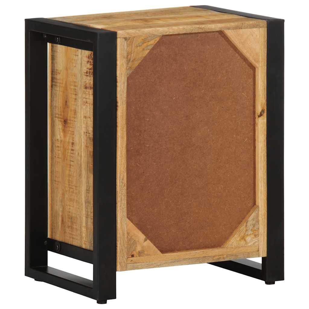 Solid Mango Wood Bedside Cabinet 40x30x51 cm - Rustic Style