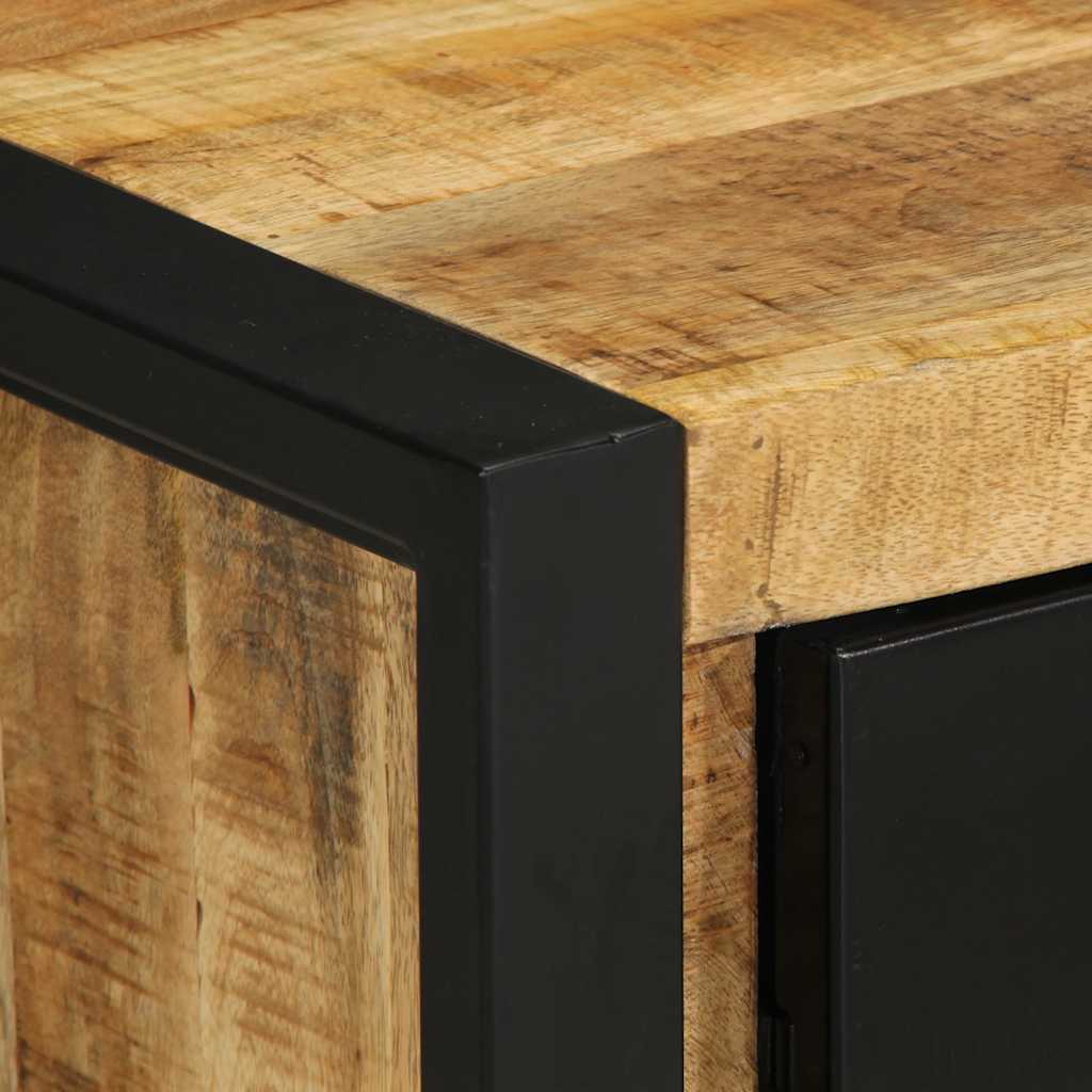 Solid Mango Wood Bedside Cabinet 40x30x51 cm - Rustic Style