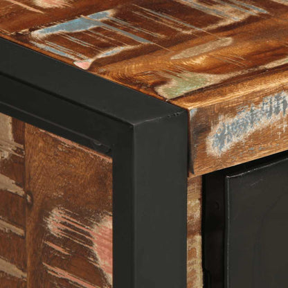 Multicolour Reclaimed Solid Wood Bedside Cabinet 40x30x51 cm