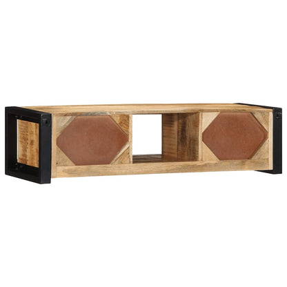TV Cabinet 100x30x25 cm Solid Rough Wood Mango