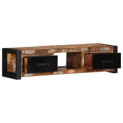TV Cabinet 100x30x25 cm Solid Wood Reclaimed